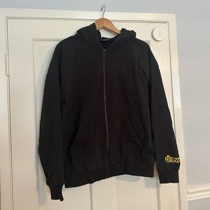 DREW HOUSE Black Zip-up Hoodie; Size Small